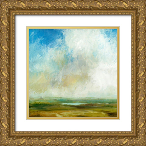Rolling Hills Gold Ornate Wood Framed Art Print with Double Matting by Nicoll, Suzanne