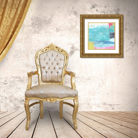 Beach Ball No. 1 Gold Ornate Wood Framed Art Print with Double Matting by Nicoll, Suzanne