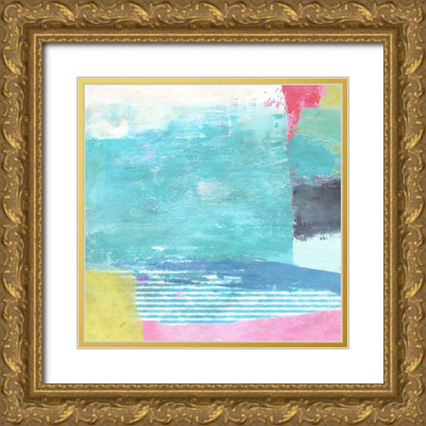 Beach Ball No. 1 Gold Ornate Wood Framed Art Print with Double Matting by Nicoll, Suzanne