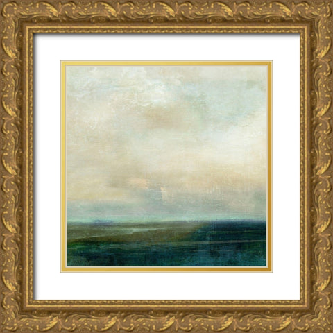 Emerald Sea Gold Ornate Wood Framed Art Print with Double Matting by Nicoll, Suzanne