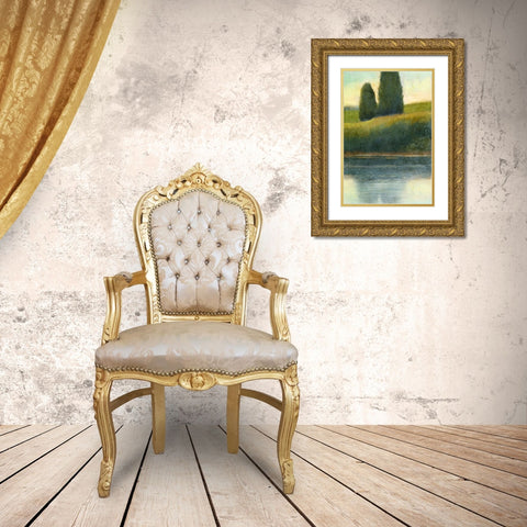 Riverbank 2 Gold Ornate Wood Framed Art Print with Double Matting by Nicoll, Suzanne