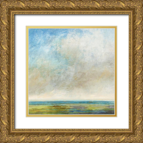 East Hamptom Gold Ornate Wood Framed Art Print with Double Matting by Nicoll, Suzanne