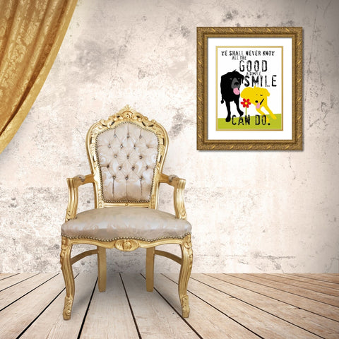 The Good a Simple Smile Can Do Gold Ornate Wood Framed Art Print with Double Matting by Oliphant, Ginger