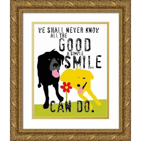 The Good a Simple Smile Can Do Gold Ornate Wood Framed Art Print with Double Matting by Oliphant, Ginger