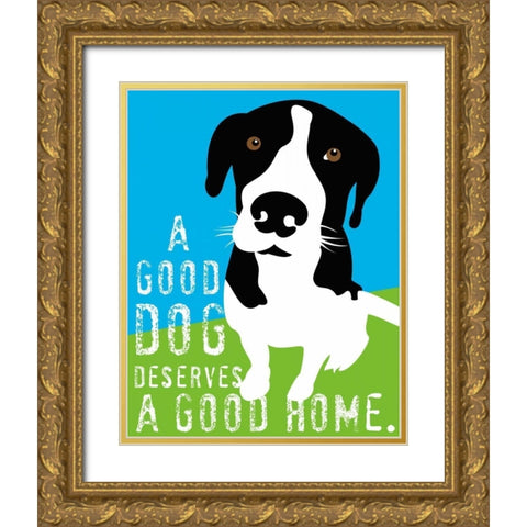 A Good Dog Gold Ornate Wood Framed Art Print with Double Matting by Oliphant, Ginger