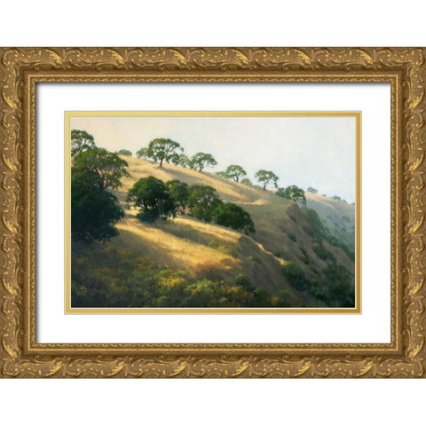 Afternoon Shadows Gold Ornate Wood Framed Art Print with Double Matting by Oleary, Kathy