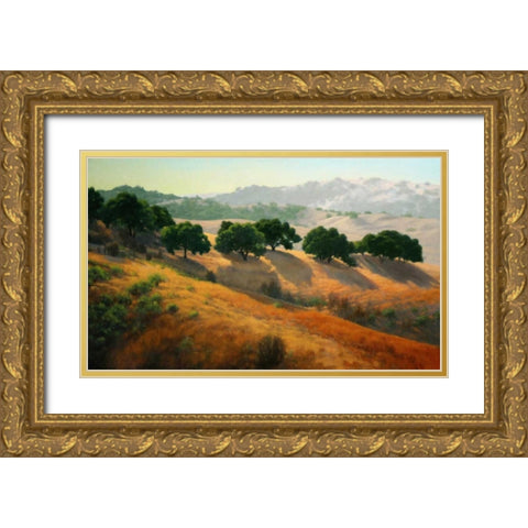 Summer in the Hills Gold Ornate Wood Framed Art Print with Double Matting by OLeary, Kathy
