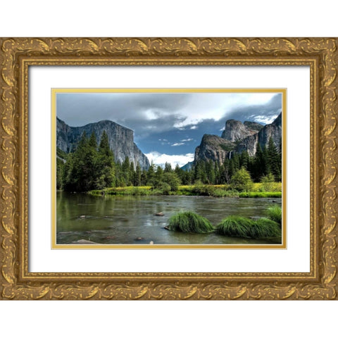 Yosemite Gold Ornate Wood Framed Art Print with Double Matting by Oldford, Tim