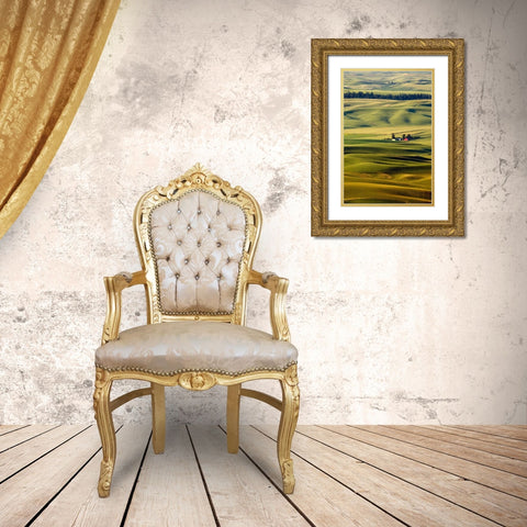 Palouse #27 Gold Ornate Wood Framed Art Print with Double Matting by ODell, Dale