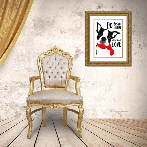 Do Small Things with Great Love Gold Ornate Wood Framed Art Print with Double Matting by Oliphant, Ginger