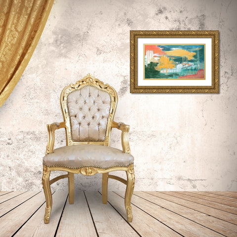 Unveiling the Sky Gold Ornate Wood Framed Art Print with Double Matting by ONeill, Carolyn