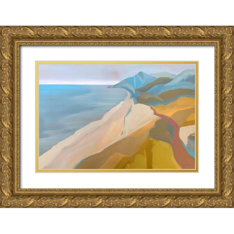 Point Mugu Gold Ornate Wood Framed Art Print with Double Matting by Oswald, Pete