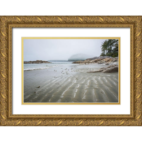 Tonquin Beach Gold Ornate Wood Framed Art Print with Double Matting by Oldford, Tim