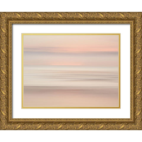 Oceanscape 3 Gold Ornate Wood Framed Art Print with Double Matting by Okula, Carina