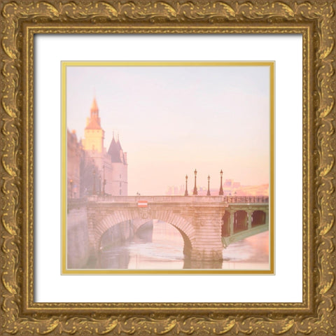 Paris Dreams 2 Gold Ornate Wood Framed Art Print with Double Matting by Okula, Carina