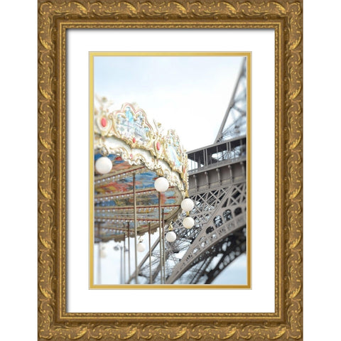 Paris Dreams 3 Gold Ornate Wood Framed Art Print with Double Matting by Okula, Carina