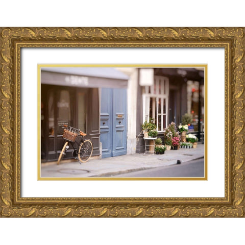 Paris Gold Ornate Wood Framed Art Print with Double Matting by Okula, Carina