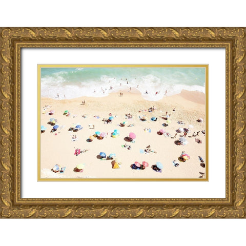 Seaside 1 Gold Ornate Wood Framed Art Print with Double Matting by Okula, Carina
