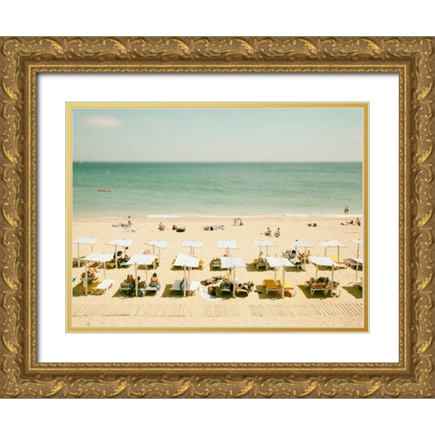 Seaside 3 Gold Ornate Wood Framed Art Print with Double Matting by Okula, Carina