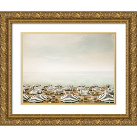 Seaside 4 Gold Ornate Wood Framed Art Print with Double Matting by Okula, Carina