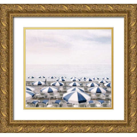Seaside 7 Gold Ornate Wood Framed Art Print with Double Matting by Okula, Carina