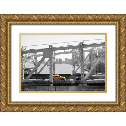 New York Gold Ornate Wood Framed Art Print with Double Matting by Okula, Carina