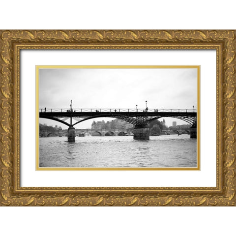Paris No. 7 Gold Ornate Wood Framed Art Print with Double Matting by Okula, Carina