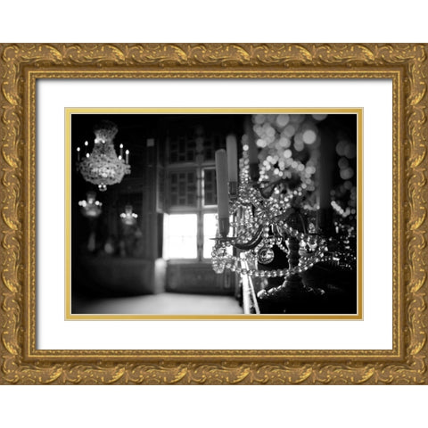 Paris Light Gold Ornate Wood Framed Art Print with Double Matting by Okula, Carina