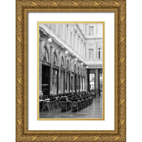 Royal Galleries Black and White Gold Ornate Wood Framed Art Print with Double Matting by Okula, Carina