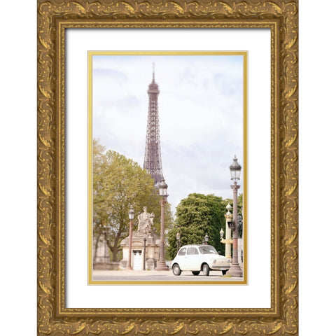 Paris Frozen in Time Gold Ornate Wood Framed Art Print with Double Matting by Okula, Carina