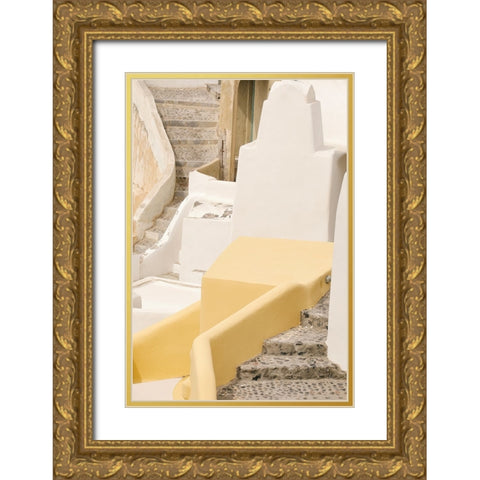 Stones and Stairs Gold Ornate Wood Framed Art Print with Double Matting by Okula, Carina