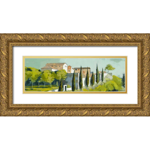 Monastero 14 Gold Ornate Wood Framed Art Print with Double Matting by Parsons, Jane Henry