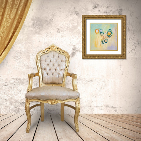 Sky Circles Gold Ornate Wood Framed Art Print with Double Matting by Pristas, Tracy Lynn