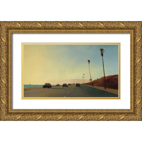 California Road Chronicles - 16 Gold Ornate Wood Framed Art Print with Double Matting by Penezic, Relja