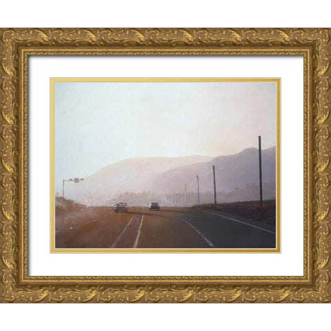 California Road Chronicles - 61 Gold Ornate Wood Framed Art Print with Double Matting by Penezic, Relja