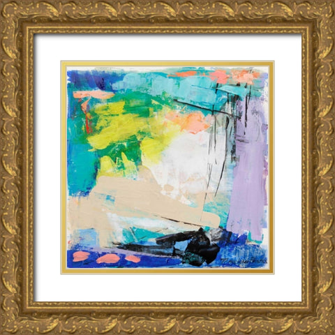 Violet Vigor I Gold Ornate Wood Framed Art Print with Double Matting by Pristas, Tracy Lynn