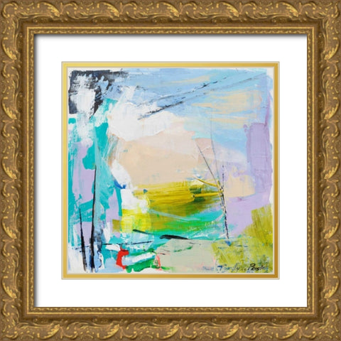 Violet Vigor III Gold Ornate Wood Framed Art Print with Double Matting by Pristas, Tracy Lynn