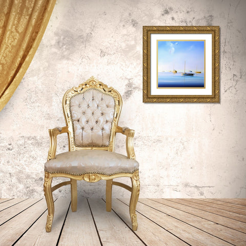 Blue Couta 2 Gold Ornate Wood Framed Art Print with Double Matting by Penny, Craig Trewin