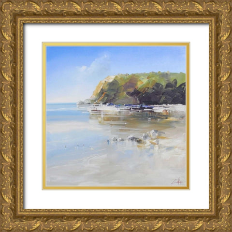 Coast Line Gold Ornate Wood Framed Art Print with Double Matting by Penny, Craig Trewin