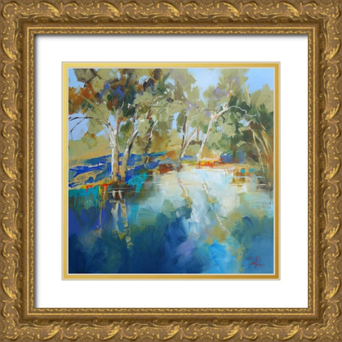 Cobram Creek Gold Ornate Wood Framed Art Print with Double Matting by Penny, Craig Trewin