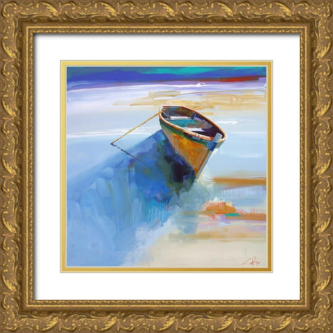 Low Tide 1 Gold Ornate Wood Framed Art Print with Double Matting by Penny, Craig Trewin