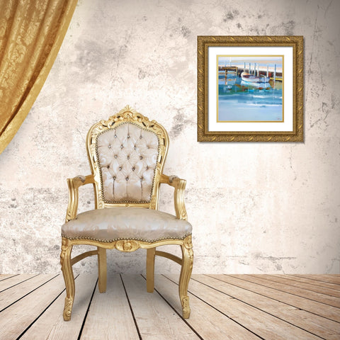 Mooring, Solitude Gold Ornate Wood Framed Art Print with Double Matting by Penny, Craig Trewin