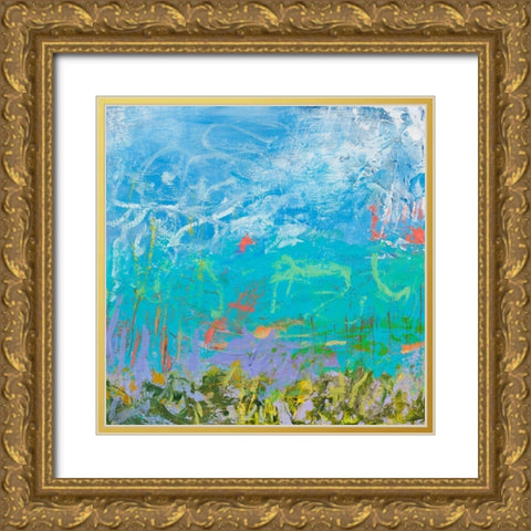 Cerulean Escapes I Gold Ornate Wood Framed Art Print with Double Matting by Pristas, Tracy Lynn