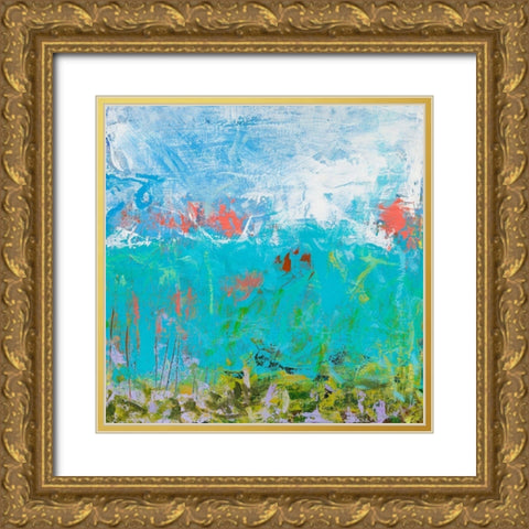 Cerulean Escapes II Gold Ornate Wood Framed Art Print with Double Matting by Pristas, Tracy Lynn