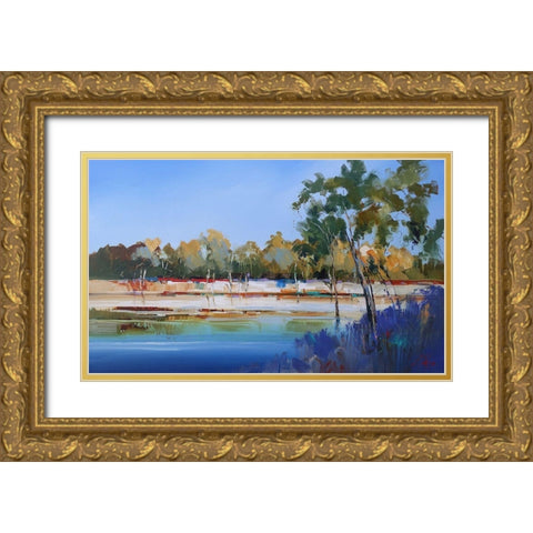 Late Night, The Murray 2 Gold Ornate Wood Framed Art Print with Double Matting by Penny, Craig Trewin