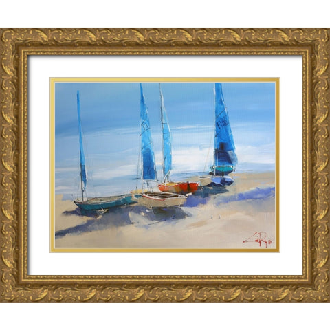 Before the Sail Gold Ornate Wood Framed Art Print with Double Matting by Penny, Craig Trewin