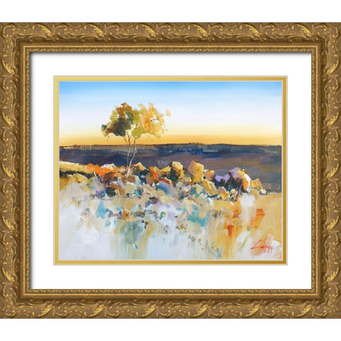 Silverton View Gold Ornate Wood Framed Art Print with Double Matting by Penny, Craig Trewin