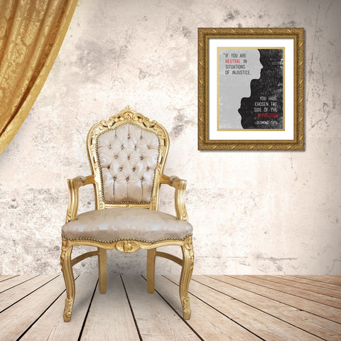 Injustice Gold Ornate Wood Framed Art Print with Double Matting by Proctor, Tenisha