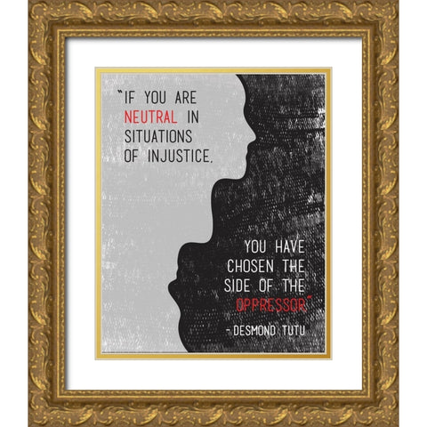 Injustice Gold Ornate Wood Framed Art Print with Double Matting by Proctor, Tenisha