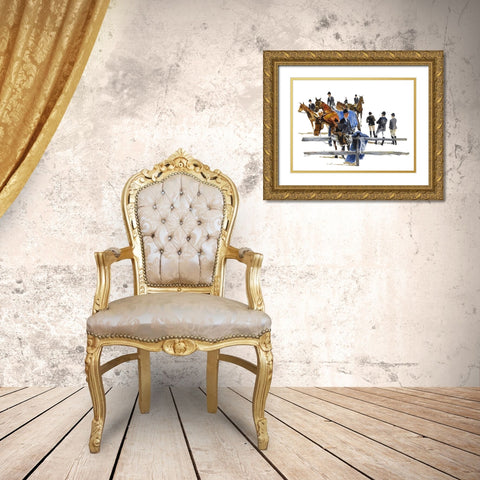 Hampton Classic Gold Ornate Wood Framed Art Print with Double Matting by Paraskevas, Michael